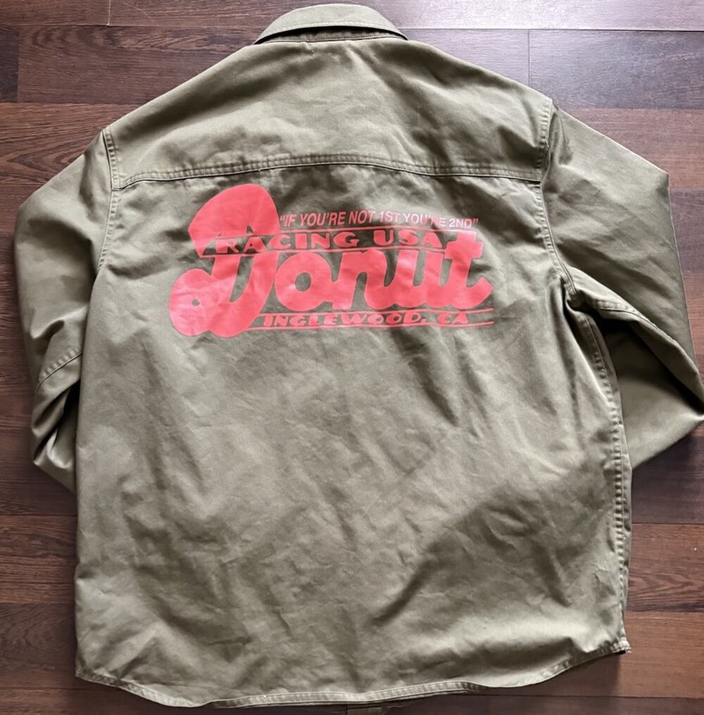 DONUT RACING USA LONG SLEEVE WORK SHIRT JACKET MENS Sz L